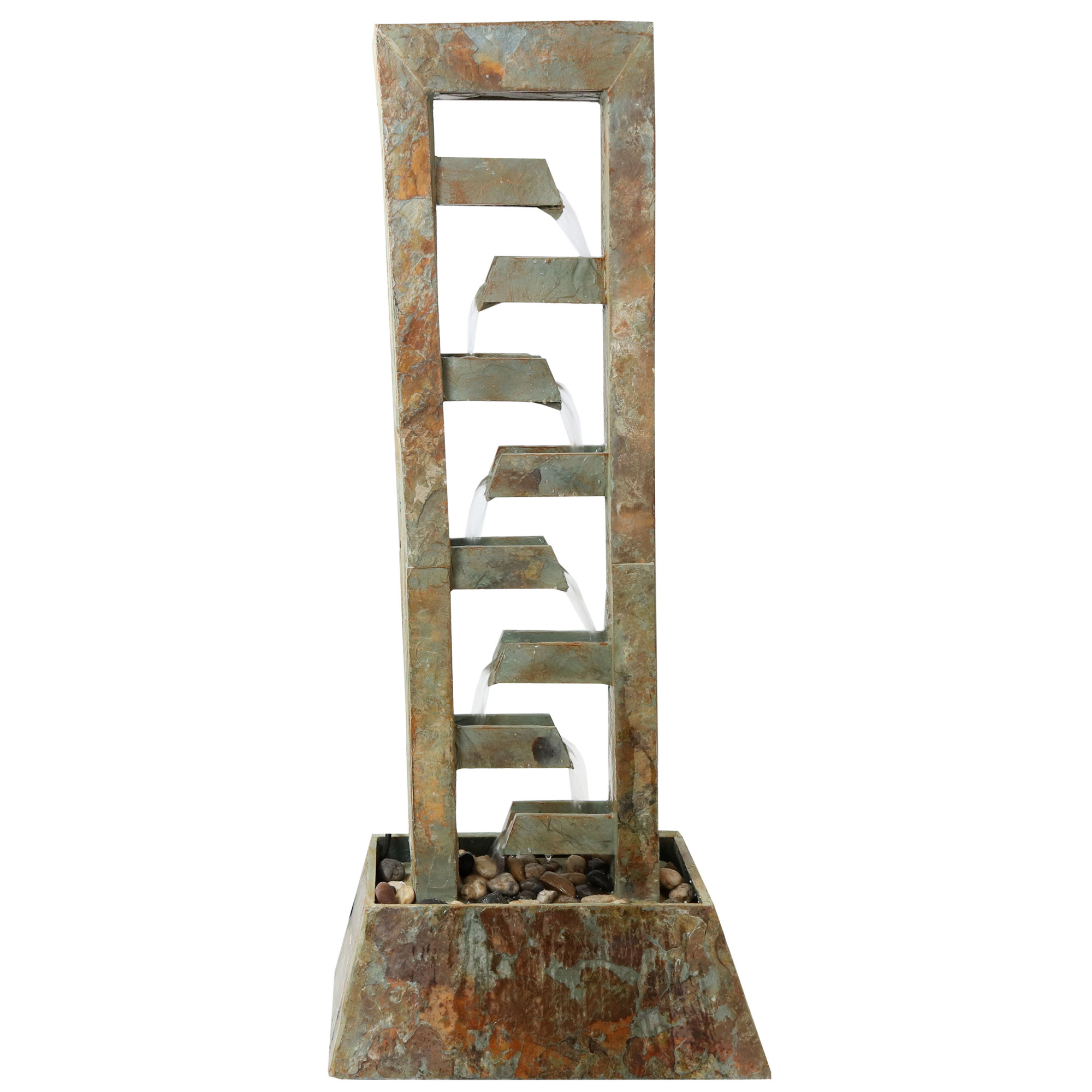 Sunnydaze Decor, Stacked Slate Garden Water Fountain - 49in., Model# GSI-806